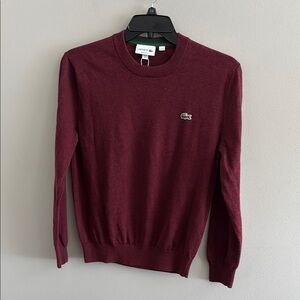 Lacoste Men's Dark Red Crewneck Sweater